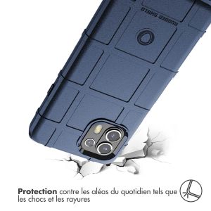 iMoshion Coque Arrière Rugged Shield Motorola Edge 20 Lite - Bleu foncé