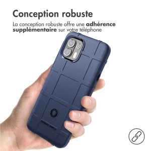 iMoshion Coque Arrière Rugged Shield Motorola Edge 20 Lite - Bleu foncé