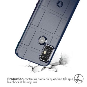 iMoshion Coque Arrière Rugged Shield Motorola Moto G30 / G20 / G10 (Power) - Bleu foncé