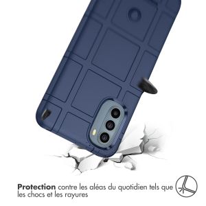 iMoshion Coque Arrière Rugged Shield Motorola Moto G31 / Moto G41 - Bleu foncé