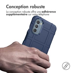 iMoshion Coque Arrière Rugged Shield Motorola Moto G31 / Moto G41 - Bleu foncé