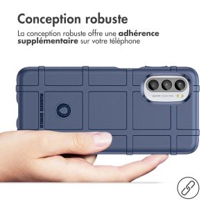 iMoshion Coque Arrière Rugged Shield Motorola Moto G52 / G82 - Bleu foncé