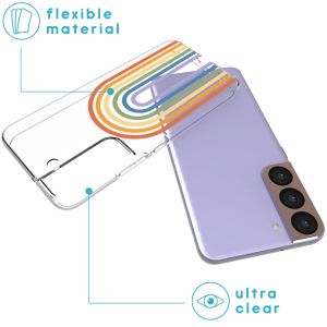 iMoshion Coque Design Samsung Galaxy S22 - Rainbow