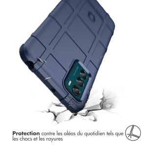 iMoshion Coque Arrière Rugged Shield Motorola Moto G42 - Bleu foncé