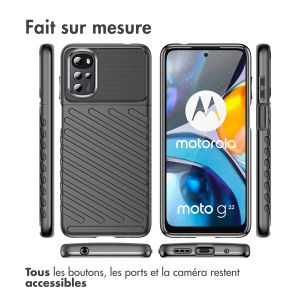 iMoshion Coque Arrière Thunder Motorola Moto G22 / E32 / E32s - Noir