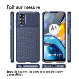 iMoshion Coque Arrière Thunder Motorola Moto G22 / E32 / E32s - Bleu