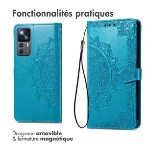 iMoshion Etui de téléphone portefeuille Mandala Xiaomi 12T (Pro) - Turquoise