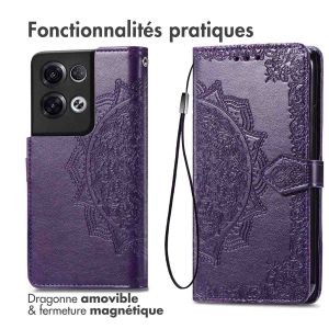 iMoshion Etui de téléphone portefeuille Mandala Oppo Reno 8 Pro 5G - Violet