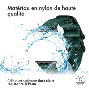 iMoshion Bracelet en nylon Apple Watch Series 1-9 / SE - 38/40/41mm - Vert foncé