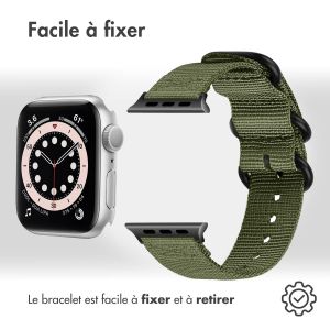 iMoshion Bracelet en nylon Apple Watch Series 1-9 / SE - 38/40/41mm - Vert clair