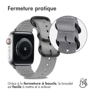iMoshion Bracelet en nylon Apple Watch Series 1-9 / SE - 38/40/41mm - Gris