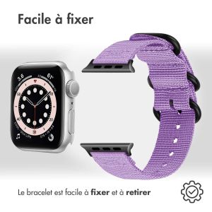 iMoshion Bracelet en nylon Apple Watch Series 1-9 / SE - 38/40/41mm - Violet