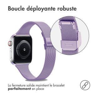 iMoshion Bracelet pliant Milanese Apple Watch Series 1-9 / SE - 38/40/41mm - Violet