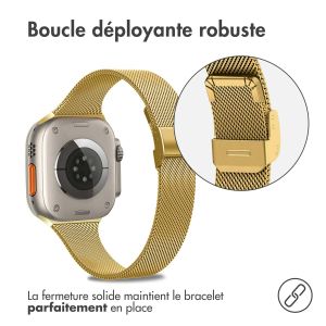 iMoshion Bracelet pliant Milanese Apple Watch Series 1-9 / SE / Ultra (2) - 42/44/45/49 mm - Dorée