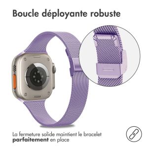 iMoshion Bracelet pliant Milanese Apple Watch Series 1-9 / SE / Ultra (2) - 42/44/45/49 mm - Violet