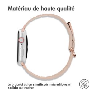 iMoshion Bracelet en cuir magnétique Apple Watch Series 1-9 / SE - 38/40/41mm - Beige