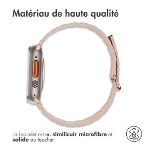 iMoshion Bracelet en cuir magnétique Apple Watch Series 1-9 / SE / Ultra (2) - 42/44/45/49 mm - Beige