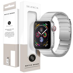 Selencia Bracelet magnétique en acier Apple Watch Series 1-9 / SE / Ultra (2) - 42/44/45/49 mm - Argent
