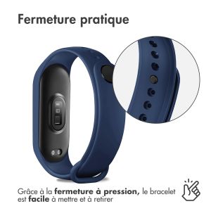 iMoshion Bracelet en silicone Xiaomi Mi Band 7 - Bleu foncé