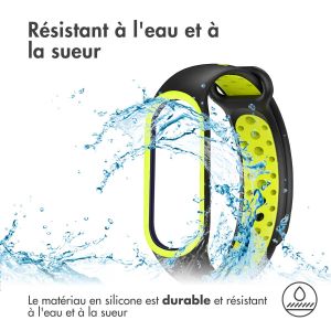 iMoshion Bracelet sportif en silicone Xiaomi Mi Band 7 - Noir / Lime