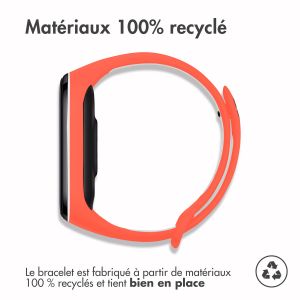 iMoshion Bracelet sportif en silicone Xiaomi Mi Band 7 - Néon Orange / Blanc
