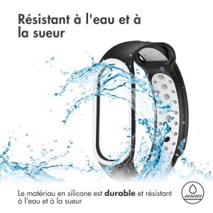 iMoshion Bracelet sportif en silicone Xiaomi Mi Band 7 - Noir / Blanc