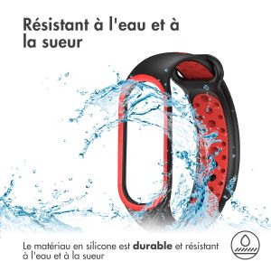 iMoshion Bracelet sportif en silicone Xiaomi Mi Band 7 - Noir / Rouge