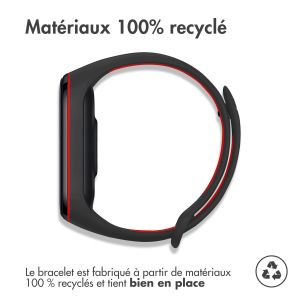 iMoshion Bracelet sportif en silicone Xiaomi Mi Band 7 - Noir / Rouge