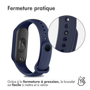 iMoshion Bracelet en silicone Xiaomi Mi Band 5 / 6 - Bleu foncé