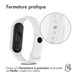 iMoshion Bracelet en silicone Xiaomi Mi Band 5 / 6 - Blanc