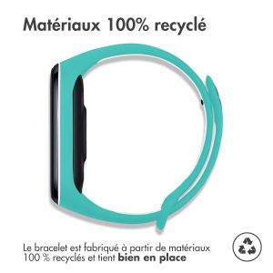 iMoshion Bracelet sportif en silicone Xiaomi Mi Band 5 / 6 - Turquoise / Blanc