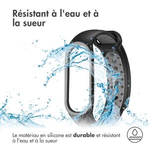 iMoshion Bracelet sportif en silicone Xiaomi Mi Band 5 / 6 - Noir / Gris