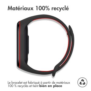 iMoshion Bracelet sportif en silicone Xiaomi Mi Band 5 / 6 - Noir / Rouge