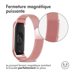 iMoshion Bracelet magnétique milanais Xiaomi Mi Band 5 / 6 - Rose