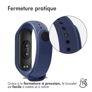 iMoshion Bracelet en silicone Xiaomi Mi Band 3 / 4 - Bleu foncé