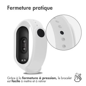 iMoshion Bracelet en silicone Xiaomi Mi Band 3 / 4 - Blanc