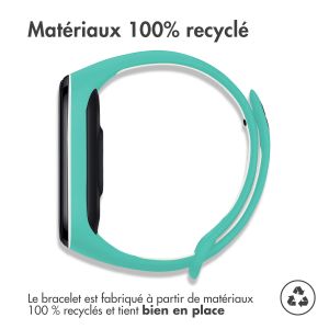 iMoshion Bracelet sportif en silicone Xiaomi Mi Band 3 / 4 - Menthe verte / Blanc