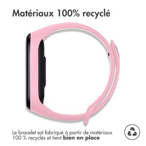 iMoshion Bracelet sportif en silicone Xiaomi Mi Band 3 / 4 - Rose / Blanc