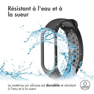 iMoshion Bracelet sportif en silicone Xiaomi Mi Band 3 / 4 - Noir / Gris