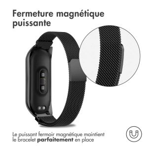 iMoshion Bracelet magnétique milanais Xiaomi Mi Band 3 / 4 - Noir