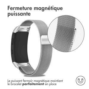 iMoshion Bracelet magnétique milanais Samsung Gear Fit 2 / 2 Pro - Argent