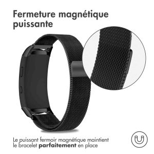 iMoshion Bracelet magnétique milanais Samsung Gear Fit 2 / 2 Pro - Noir