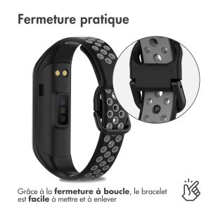 iMoshion Bracelet sportif en silicone Samsung Galaxy Fit 2 - Noir / Gris