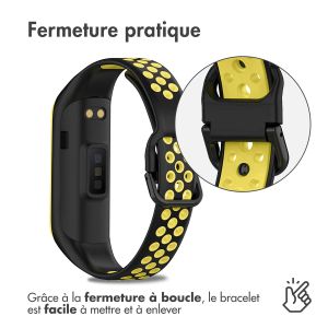 iMoshion Bracelet sportif en silicone Samsung Galaxy Fit 2 - Noir / Jaune