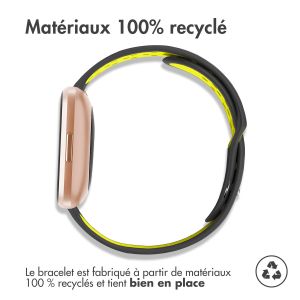 iMoshion Bracelet sportif en silicone Fitbit Versa 2 / Versa Lite - Noir / Néon Jaune