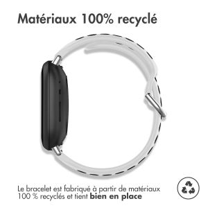 iMoshion Bracelet sportif en silicone Fitbit Versa 4 / 3 / Sense (2) - Blanc/Noir