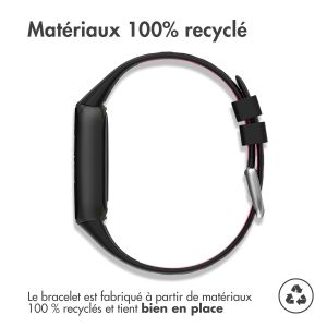 iMoshion Bracelet sportif en silicone Fitbit Luxe - Noir/Rose