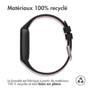 iMoshion Bracelet sportif en silicone Fitbit Luxe - Noir/Rouge
