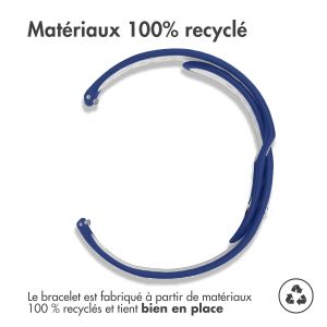 iMoshion Bracelet sportif en silicone - Connexion universelle de 18 mm - Bleu / Blanc