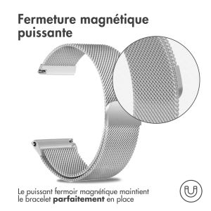 iMoshion Bracelet magnétique milanais - Connexion universelle de 18 mm - Argent
